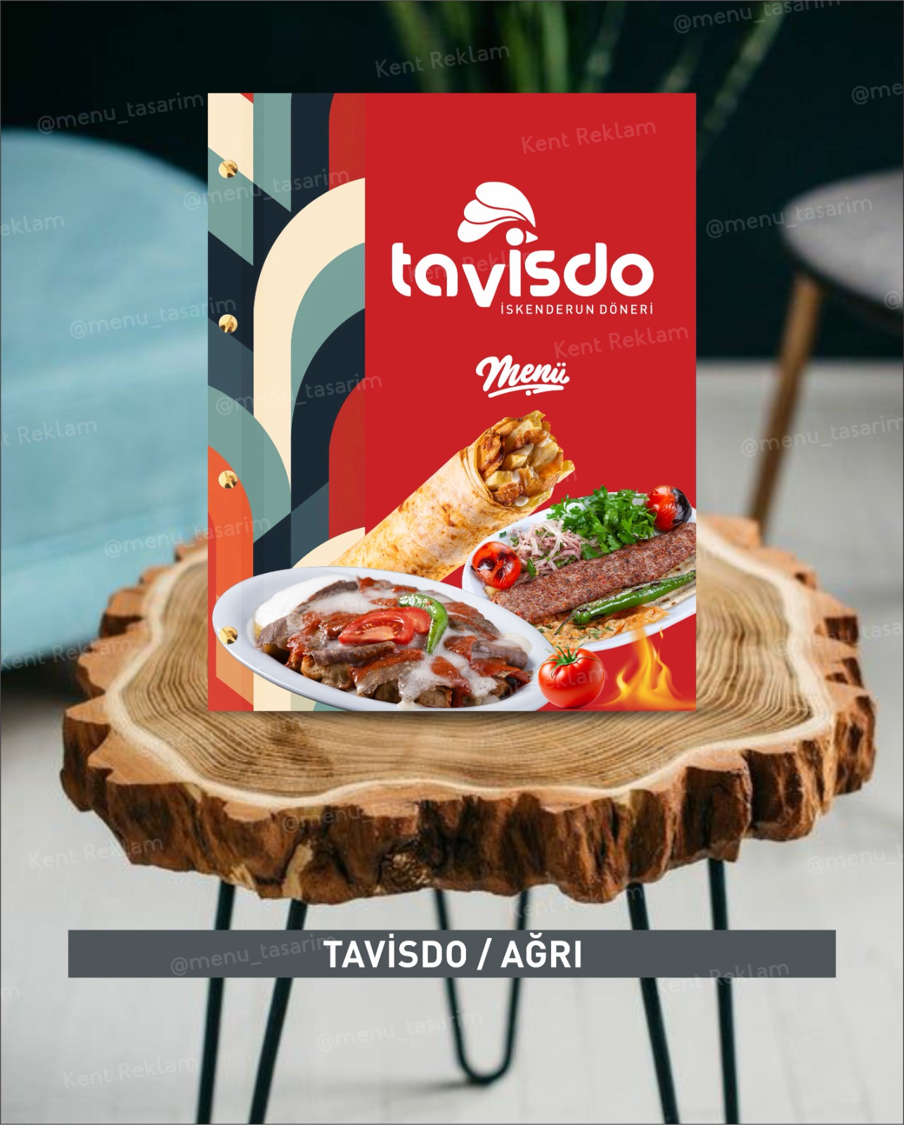 TAVİSDO DÖNER kurumsal restoran cafe menü tasarımı ve baskısı