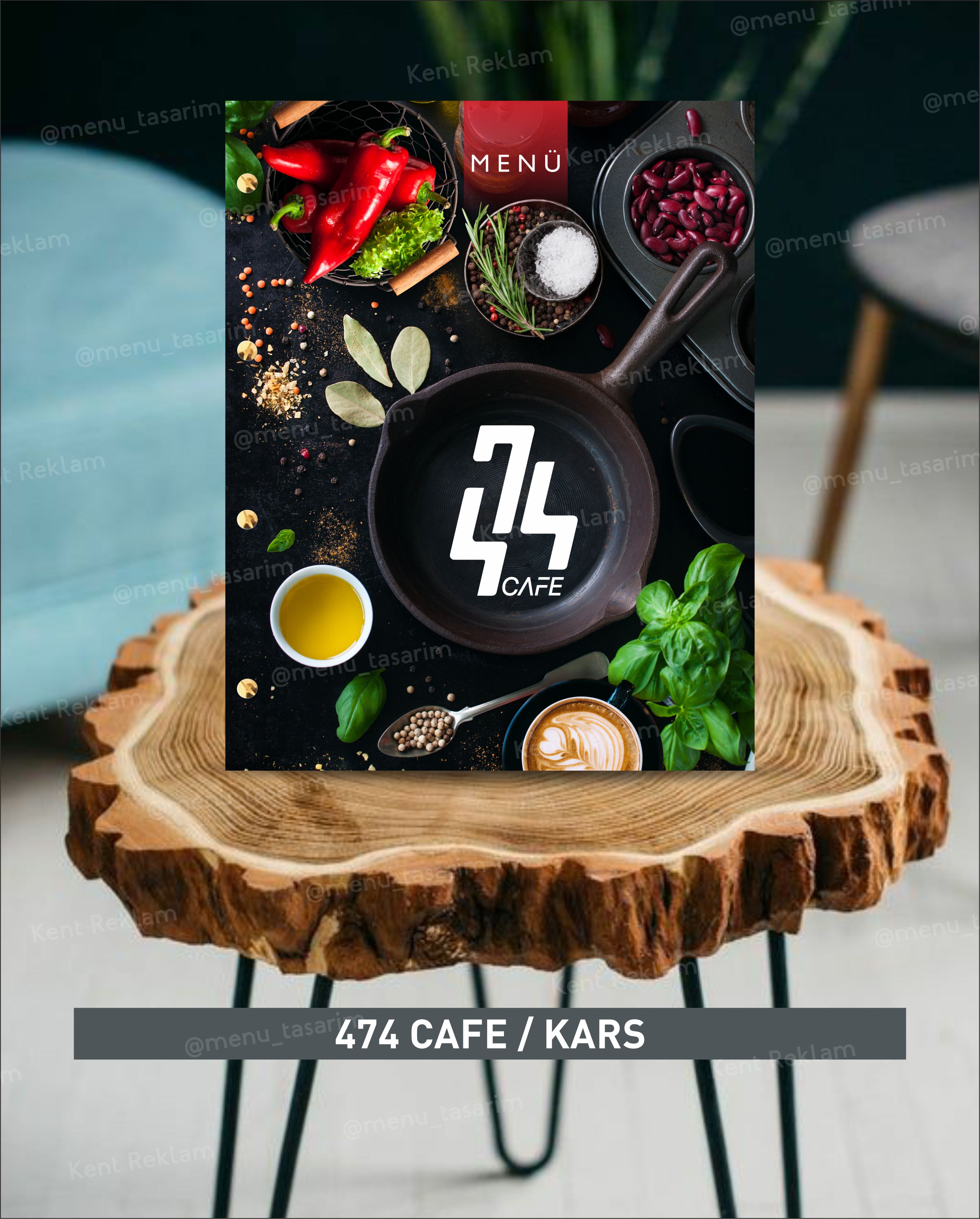 474 CAFE kurumsal restoran cafe menü tasarımı ve baskısı