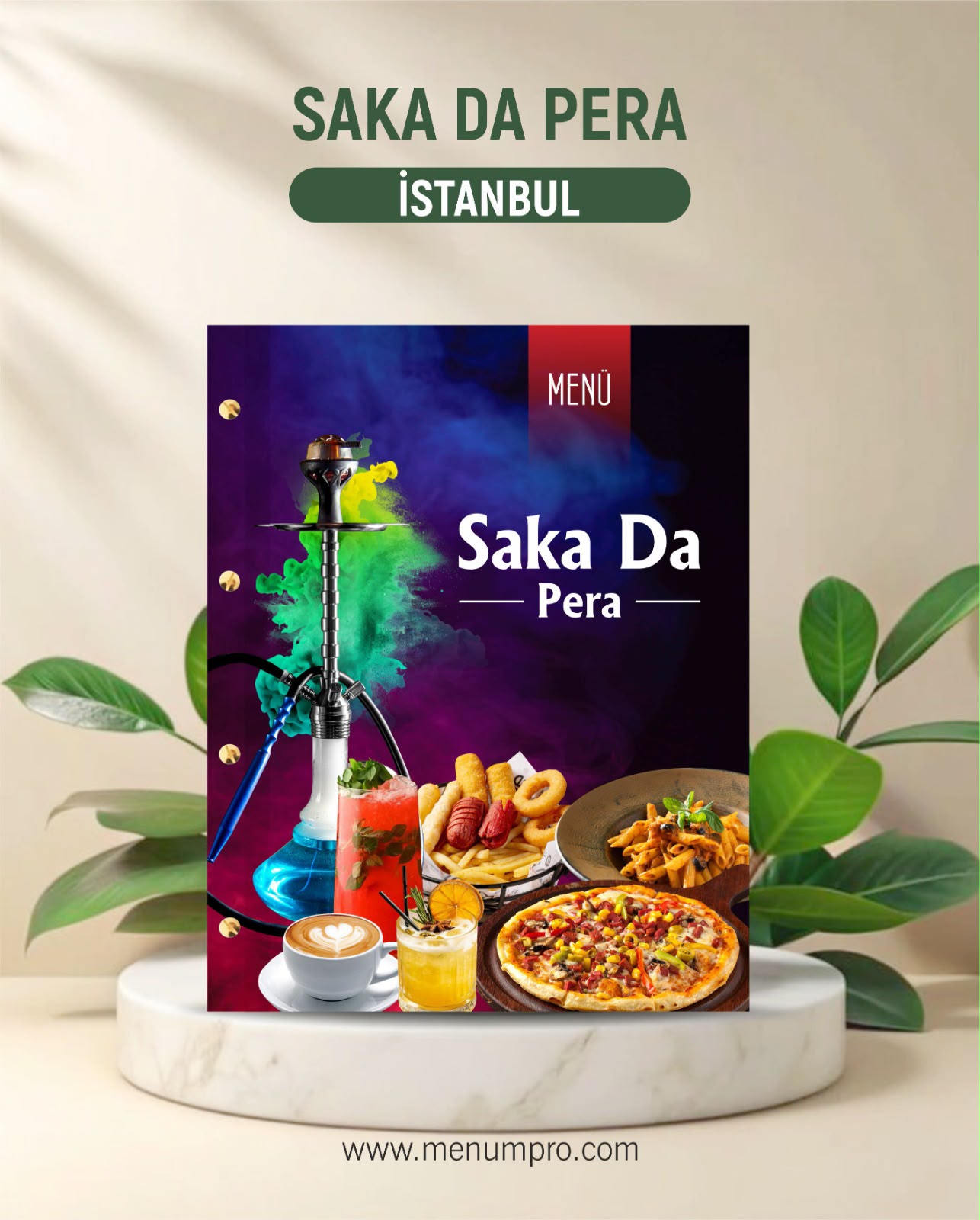 SAKA DA PERA  kurumsal restoran cafe menü tasarımı ve baskısı